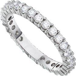 2CT Diamond Eternity 14KT Ring White Gold