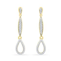 0.20CT Diamond Anniversary 10KT Earrings Yellow Gold