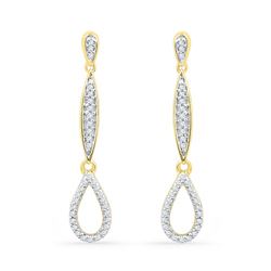 0.20CT Diamond Anniversary 10KT Earrings Yellow Gold