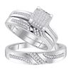 Image 1 : 0.33CT Diamond Trio Set 10KT Ring White Gold