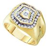 Image 1 : 0.50CT Diamond Mens 10KT Ring Yellow Gold