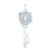 Image 1 : 0.20CT Diamond Key 10KT Pendant White Gold