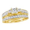 Image 1 : 1CT Diamond Bridal 14KT Ring Yellow Gold