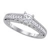 Image 1 : 0.60CT Diamond Bridal 14KT Ring White Gold
