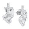 Image 1 : 0.15CT Diamond Praying Hand 10KT Earrings White Gold
