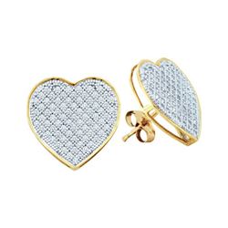 0.25CT Diamond Heart 10KT Earrings White Gold