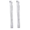 Image 1 : 0.50CT Diamond Hoops 10KT Earrings White Gold