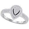 Image 1 : 0.25CT Diamond Micro-Pave 10KT Ring White Gold