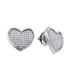 0.25CT Diamond Micro-Pave 10KT Earrings White Gold