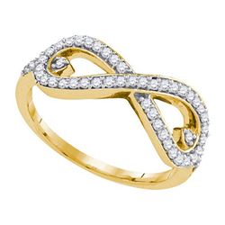 0.33CT Diamond Infinity 10KT Ring Yellow Gold