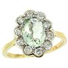 Image 1 : Natural 2.34 ctw Green-amethyst & Diamond Engagement Ring 14K Yellow Gold - SC-C319661Y02-REF#81X4A