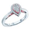 Image 1 : 0.12CT Diamond Micro-Pave 10KT Ring 2Tone Gold