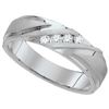 Image 1 : 0.25CT Diamond Machine-Set 10KT Ring White Gold
