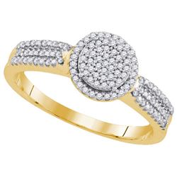 0.20CT Diamond Micro-Pave 10KT Ring Yellow Gold