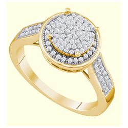 0.35CT Diamond Micro-Pave 10KT Ring Yellow Gold