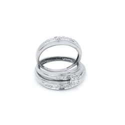 0.20CT Diamond Trio Set 14KT Ring White Gold