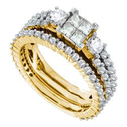 2.0CT Diamond Invisible 14KT Ring Yellow Gold