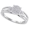 Image 1 : 0.15CT Diamond Micro-Pave 10KT Ring White Gold