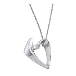 0.05CT Diamond Anniversary 10KT Pendant White Gold