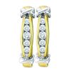 Image 1 : 0.25CT Diamond Hoops 10KT Earrings Yellow Gold