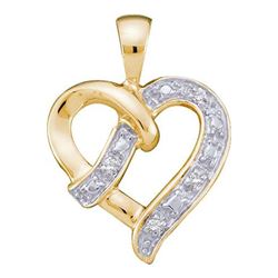 0.02CT Diamond Heart 10KT Pendant Yellow Gold