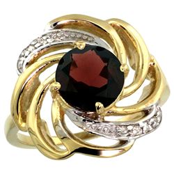 Natural 2.25 ctw garnet & Diamond Engagement Ring 14K Yellow Gold - SC-R297241Y10-REF#58Y9X