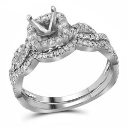 0.60CT Diamond Semi-Mount 14KT Ring White Gold