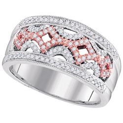 0.33CT Diamond Micro-Pave 10KT Ring 2Tone Gold