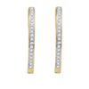 Image 1 : 0.10CT Diamond Hoops 10KT Earrings Yellow Gold