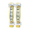 Image 1 : 0.10CT Diamond Hoops 10KT Earrings Yellow Gold