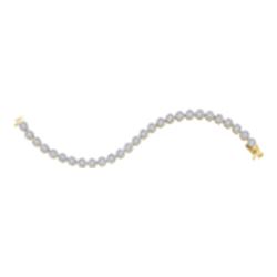 3.60CT Diamond Flower 14KT Bracelet Yellow Gold