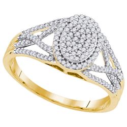 0.35CT Diamond Micro-Pave 10KT Ring Yellow Gold