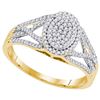 Image 1 : 0.35CT Diamond Micro-Pave 10KT Ring Yellow Gold