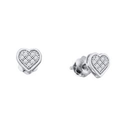 0.50CT Diamond Heart 10KT Earrings White Gold