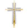 Image 1 : 0.12CT Diamond Cross 10KT Pendant Yellow Gold