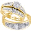 Image 1 : 0.50CT Diamond Trio Set 10KT Ring Yellow Gold