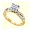 Image 1 : 0.25CT Diamond Micro-Pave 10KT Ring Yellow Gold
