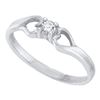 Image 1 : 0.10CT Diamond Promise 10KT Ring White Gold