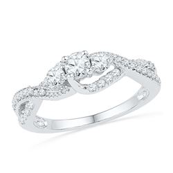 0.60CT Diamond Bridal 10KT Ring White Gold