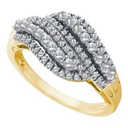 0.50CT Diamond Anniversary 10KT Ring Yellow Gold