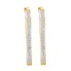 Image 1 : 0.50CT Diamond Hoops 10KT Earrings Yellow Gold