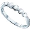 Image 1 : 0.50CT Diamond 5-Stone 14KT Ring White Gold