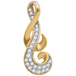 0.10CT Diamond Anniversary 10KT Pendant Yellow Gold