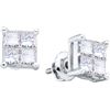 Image 1 : 1.0CT Diamond Invisible 14KT Earrings White Gold