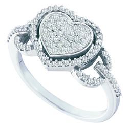 0.33CT Diamond Heart 10KT Ring White Gold