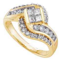 1CT Diamond Invisible 14KT Ring Yellow Gold