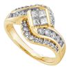 Image 1 : 1CT Diamond Invisible 14KT Ring Yellow Gold