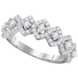1.0CT Diamond Anniversary 14KT Ring White Gold