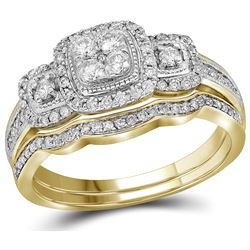 0.50CT Diamond Bridal 14KT Ring Yellow Gold