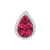 Image 1 : 1.0CT Diamond and 1CT Ruby Anniversary 14KT Pendant White Gold